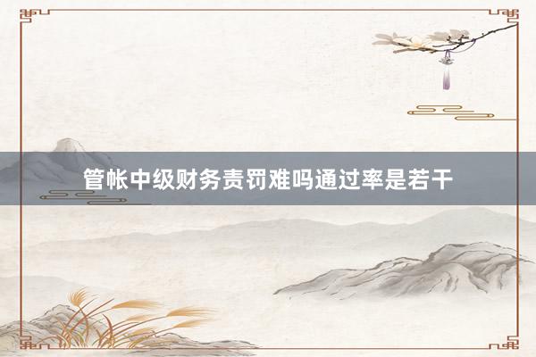 管帐中级财务责罚难吗通过率是若干